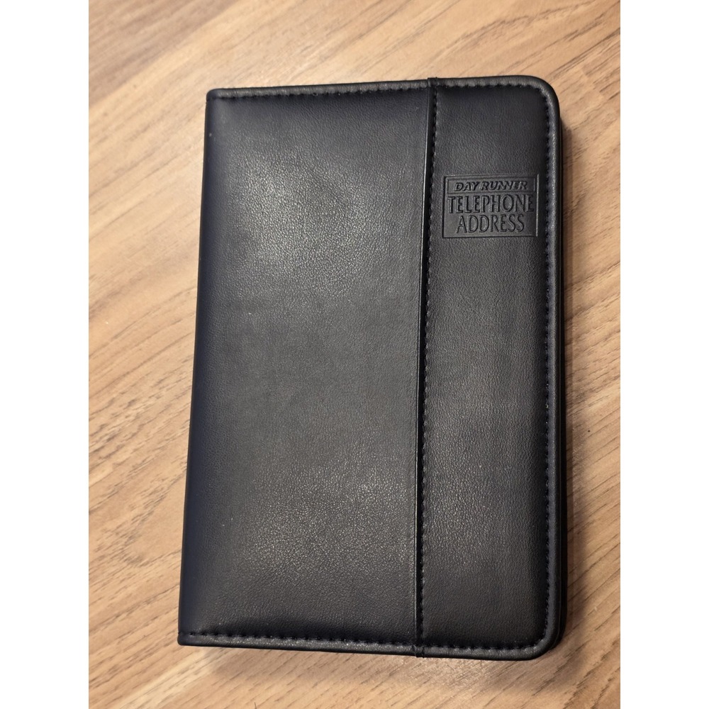 1988 Day-Runner Black Running Mate Edition Planner Organizer 6-ring w/ inserts